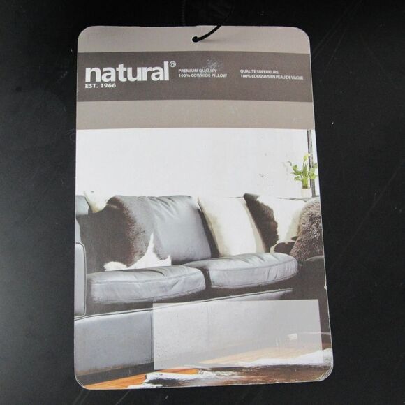 NATURAL 5-Pack Cowhide Decorative Pillows - Picture 9 of 9